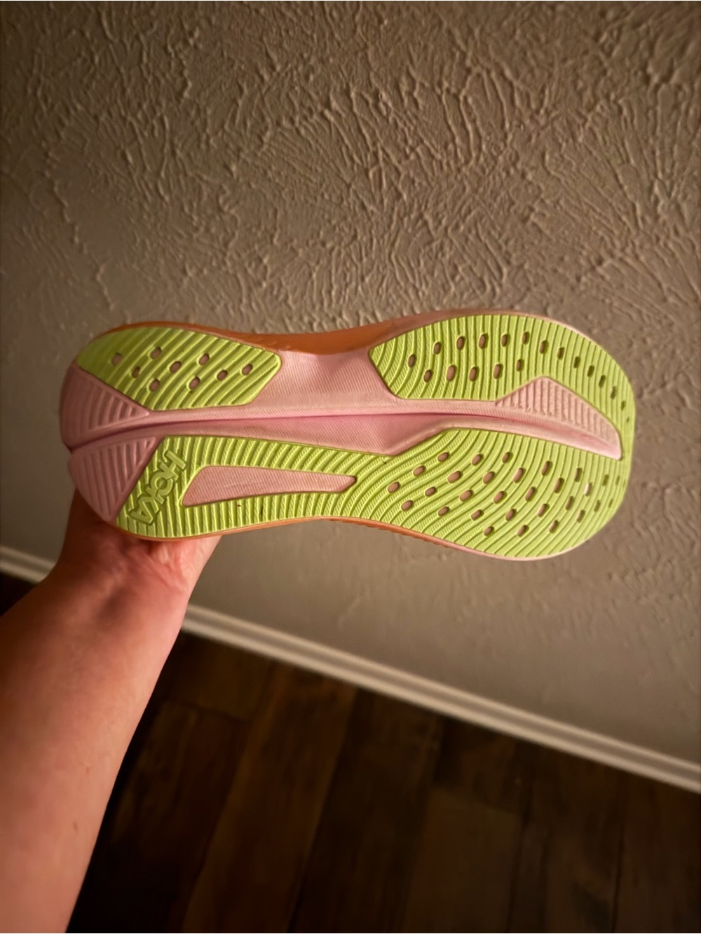 Hoka Mach 6 Running Shoes — Light Blue with Pink & Peach Accents - Picture 5 of 6